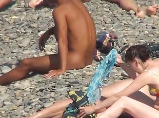 Nudiste, En plein air, Cam, Plage, Voyeur, Naturel, Incroyable, Bikini, Humide