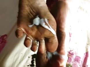 extrême, énorme, masturbation, amateur, ejaculation-sur-le-corps, pieds, sale, ejaculation, fétiche, massive