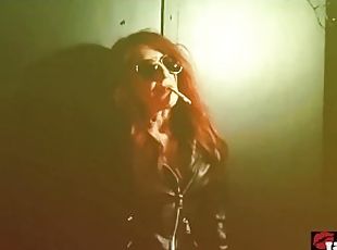 Jizzabelle Trash SMOKING in Leather