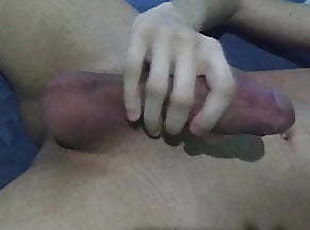 Skinny and big cock showing off his body