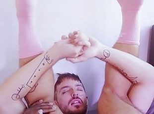 Peluda, Grande, Amador, Pénis grande, Interracial, Gay, Penetração de braço, Tatuagem, Pénis