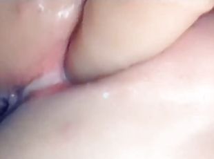 Fucking my tight pink pussy til I’m dripping down my asshole