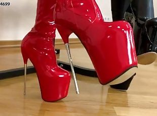 High Heels and Stilettos Fetish With Two Latex Mistresses
