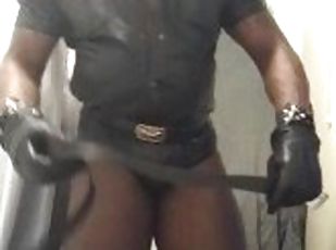 Enter Into the Darkness: Fan Requested Leather Muscle Domination & Jerk