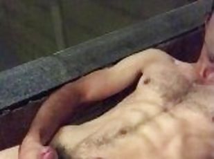 Asiatique, Poilue, Masturbation, Public, Amateur, Ejaculation sur le corps, Gay, Japonais, Ejaculation, Solo