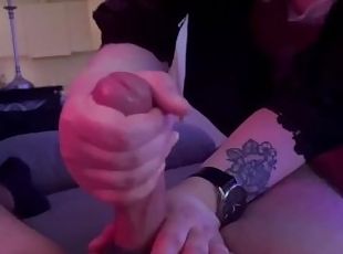 Handjob with cum explosion