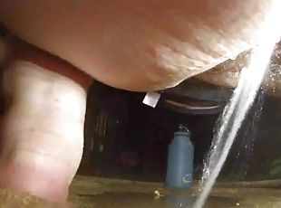 fat girl pees and farts outside on securoty cam up close hairy dripping pussy #2