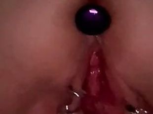 Plugged up ass of extreme pierced bbw milf