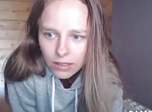 Russian Girl with Blue Eyes Shows Body on Webcam - Teen