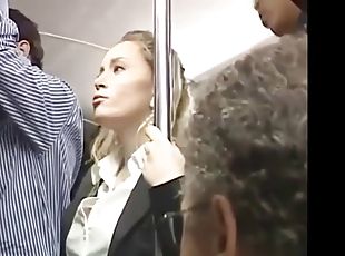 Blonde groped to orgasm on bus