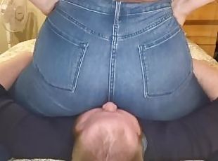 Traseiros, Amador, Babes, Mulher madura, Bbw, Bochechuda, Apertado, Rabo, Jeans, Cara em aperto