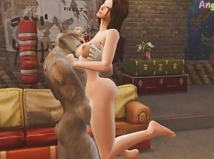 PERVERTED STEPSISTER SEDUCED A DARING WEREWOLF FOR HARD ANAL SEX (FURRY + SIMS 4)