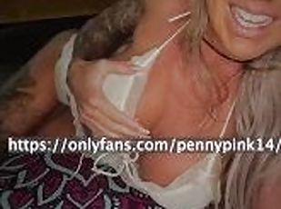 Blonde Girl Flashes Her Tits on Video and Plays with them