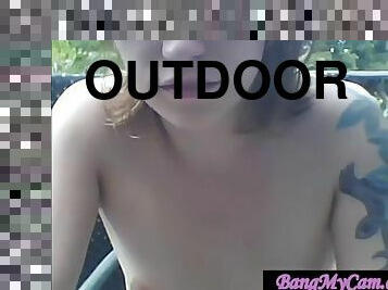 Outdoor lesbian teen camgirl