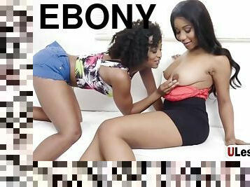 One ebony babe finger fucks partners pussy and gets own vagina licked