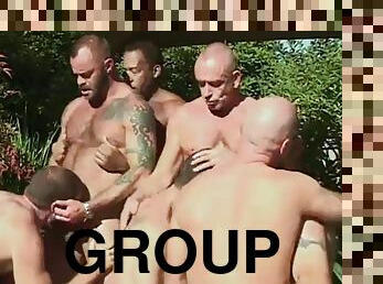 sexo-em-grupo, musculado, urso