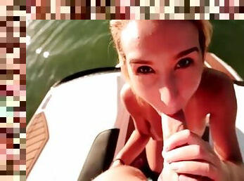 Blonde sex on the boat