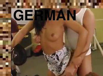 hardcore, niemieckie, vintage, seks-grupowy, siłownia