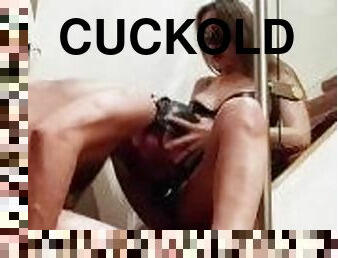 Femboy cuckold slut fucked in living room by Mistress. Full video on my Onlyfans (link in bio)
