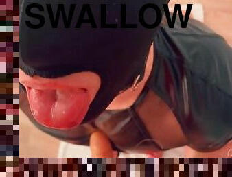 Do you like to swallow my saliva? That's because you imagine it's another man's cum?