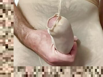 papa, masturbation, amateur, énorme-bite, gay, secousses, culotte, horny, pappounet, en-nylon