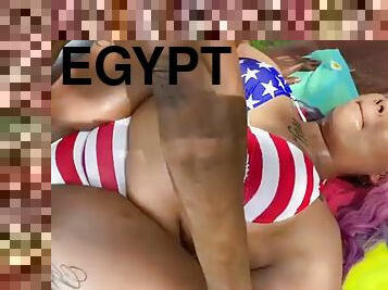 4th of July with an Egyptian goddess