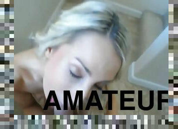 amateur, fellation, hardcore, couple, point-de-vue, petite-amie, blonde, webcam