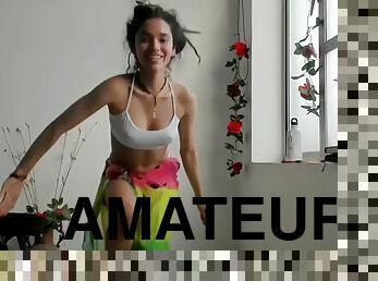 vieux, amateur, granny, latina, danse, plus-agée