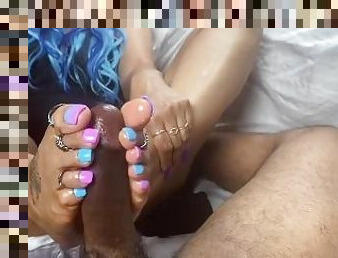 Cotton Candy Toejob