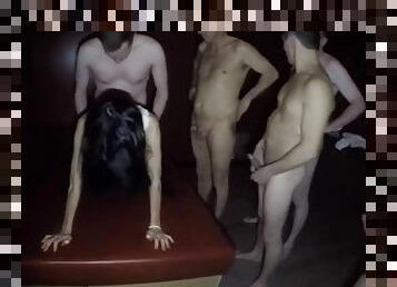 gangbang, franzose, hämmern, cuckold, verein