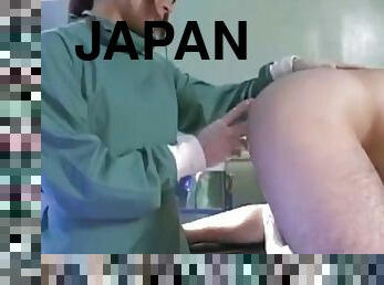 sygeplejerske, strapon, anal, japans