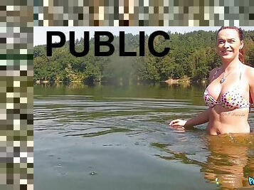 Public Agent - Cutie In Bikini Dives Headfirst Into A Stranger's Cock And Balls 1 - Michaela Doore