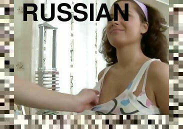 Awkward russian squirter and magic wand