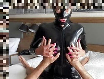 Skinny MILF in latex outfit fucked hard in first person I found her on meetxx.com