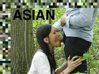 asiatique, amateur, fellation, maison, française, couple, salope