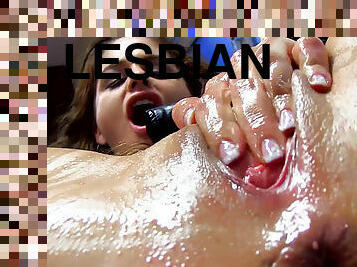 fisting, collants, pisser, chatte-pussy, lesbienne, pornstar, trio, parfait, rasé, humide