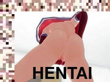 masturbaatio, orgasmi, amatööri, teini, tyttöystävä, anime, hentai, 3d, joulu