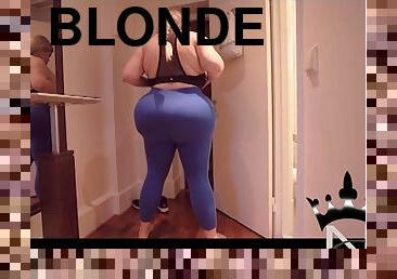 Barbie xxxl massive big fat booty bounce blue leggings