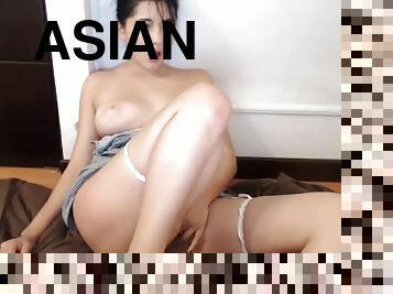 asiatique, masturbation, amateur