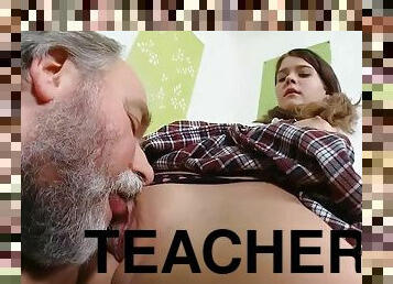 Schoolgirl Enjoyed By Old Teachers Male Stick