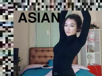 asiático, masturbación, amateur, japonés, webcam, mona