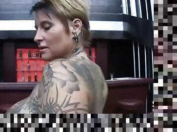 Tattooed milf gets pierced pussy banged