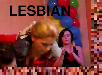 party, lesbisk, fetisch, verklighet, vild