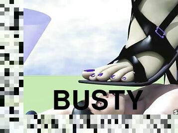 3d animated giant busty bitch grows while fuck