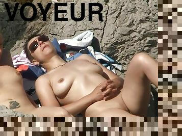 cam, plage, espion, voyeur, action, méchant