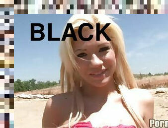 Monste black cock pleasure for a naughty blonde teen