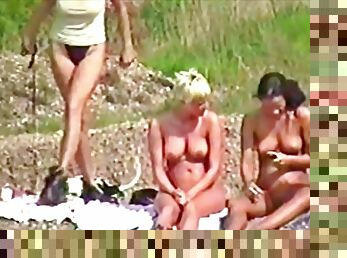 German Hot MILFs on Nude Beach