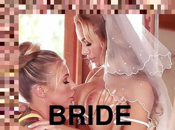 līgava, vāverīte, lesbiete, griboša, blondīne, skaista, kāzas