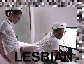 Lesbian nurses in pantyhose crazy porn video