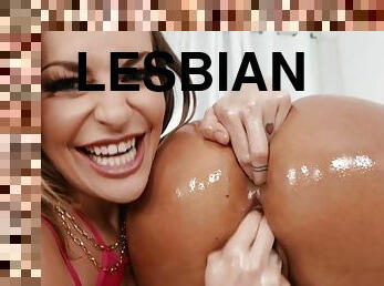cul, gros-nichons, lesbienne, milf, latina, baisers, naturel, fétiche